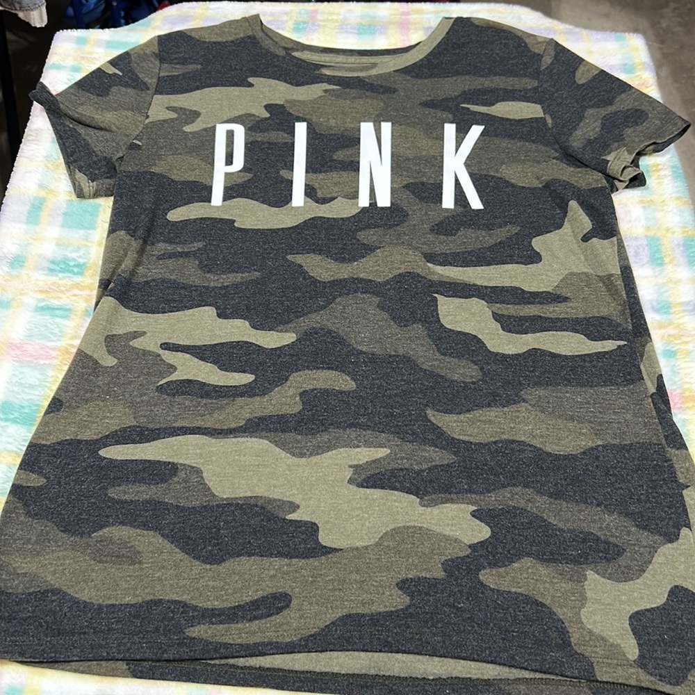 Pink Victoria’s Secret Camo T Shirt
